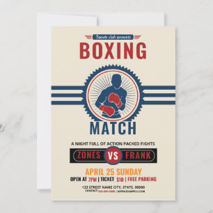 Convite Boxing Tournament Flyer Modelo