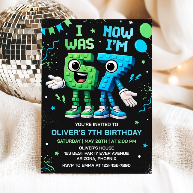 Convite Boy 67 Birthday Party Invitation (Criador carregado)