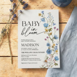 Convite Boy Baby in Bloom Invitation | Baby Shower 