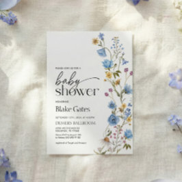 Convite Boy Baby Shower Invitation 