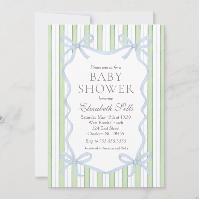 Convite Boy Baby Shower Invitation, Boy baby shower (Frente)