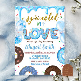 Convite Boy Pastel Donut Sprinkled with Love Invitation