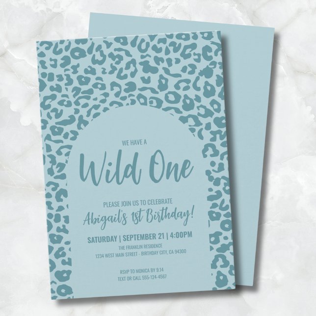 Convite Boy Safari Wild One primeiro aniversario (Boy Safari Wild One 1st Birthday Invitation)
