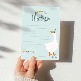 Convite Boys Blue Goose First Birthday Time Capules