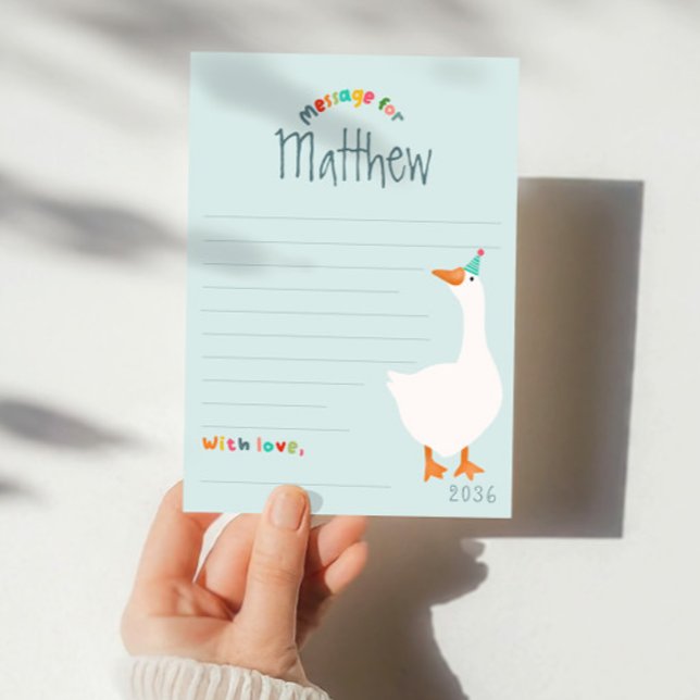 Convite Boys Blue Goose First Birthday Time Capules (Criador carregado)