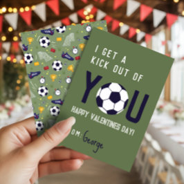 Convite Boys Classroom Soccer Football Valentines Card