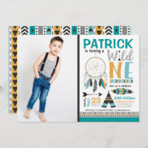 Boys Dreamcatcher Wild ONE primeiro aniversario Co