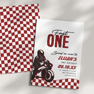 Convite Boys Fast One 1rua Bike Aniversário