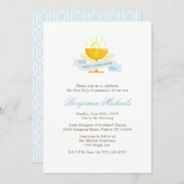 Convite Boys First Sagrada Comunhão
