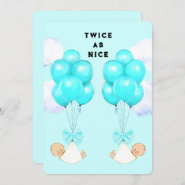 Convite Boys Gêmeos Chamadas de Bebê