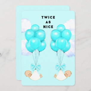 Convite Boys Gêmeos Chamadas de Bebê