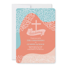 Boys Orange e Blue com Cross Christening