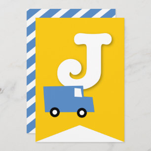 Convite Boys Toys Kid's Festa de aniversário Banner de Bun