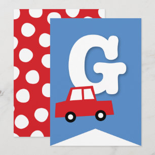 Convite Boys Toys Kid's Festa de aniversário Banner de Bun