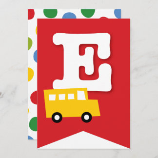 Convite Boys Toys Kid's Festa de aniversário Banner de Bun