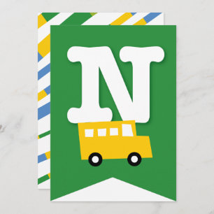 Convite Boys Toys Transport Happy Birthday Party Banner