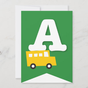 Convite Boys Toys Transport Happy Birthday Party Banner