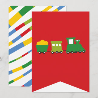 Convite Boys Toys Transport Happy Birthday Party Banner