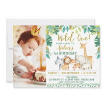 Boys Wild One Safari Fotoprimeiro aniversario Conv