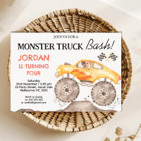 Boys Yellow Monster Monster Basch Birthday