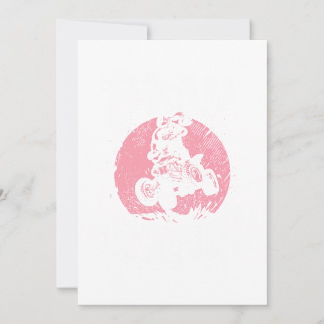 Convite Braap Like a Girl Quad Bike Four Wheeler (Frente)