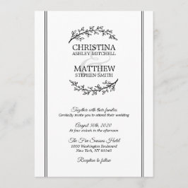 Convite Branca Branca Branca Branca em Chic Branqueamento 