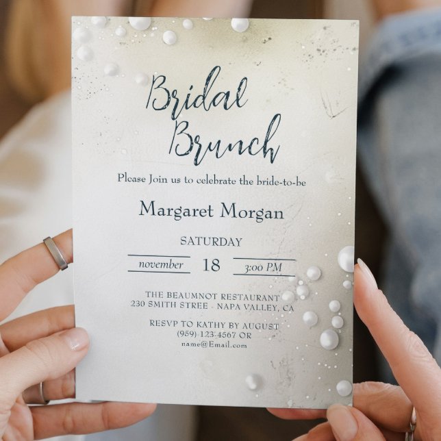 Convite Branca - Bridal Minimalista Brunch (Criador carregado)
