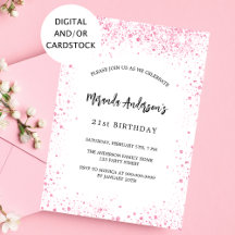 Branca de aniversário brilha elegante