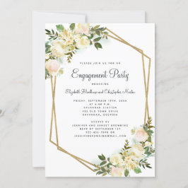 Convite Branca Floral Floral de Casamento de Festa de noiv