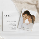 Convite Branca Moderna Negrito Fazemos Casamento Fotográfi<br><div class="desc">Apresentando nossa Branca Moderna Fazemos design de Convite Foto para Casamento, uma verdadeira representação do minimalismo moderno e elegância. Com a sua única mistura de elementos criativos e quic design, essa design é perfeita para aqueles que buscam uma estética polida e ousada em seu dia especial. Nossa tipografia quic off-set...</div>