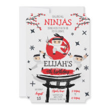 Branca Ninja Warrior Artes Marciais Aniversário