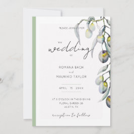 Convite Branch de Oliveiras Mágicas, pintado à mão