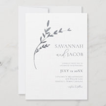 Branch Minimalista White & Silver Deixa Casamento