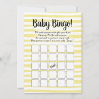 Branco Amarelo Chá de fraldas do Bingo