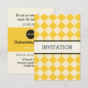 Convite Branco, Amarelo, preto
