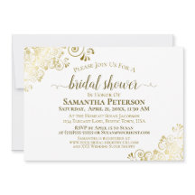 Branco Elegante com Chá de panela Dourado de Amigo