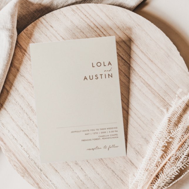 Convite Branco Natural Do Deserto Simples, Tudo Em Um Conv (Criador carregado)