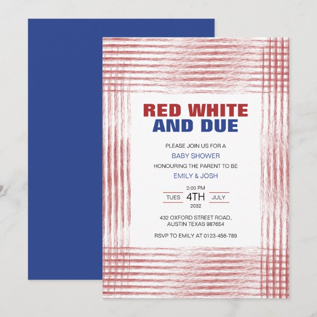 Convite Branco vermelho e arte devidamente verificada (Frente/Verso)