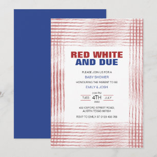 Convite Branco vermelho e arte devidamente verificada