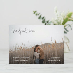 Convite Brandy Simple Foto Moderna Casamento