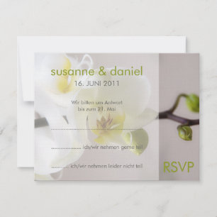 Convite Branquea orquídea • Antwortkarte à boda