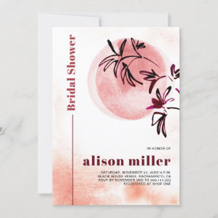 Convite Branqueamento de aquarelas e chá de panela Japandi