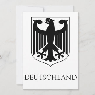 Convite Brasão de Armas Alemão Deutschland Preto e Branco
