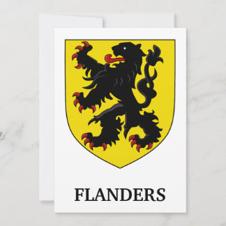 Convite Brasão de Armas de Flandres Leão Heráldico