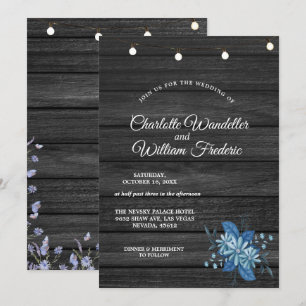 Convite Breath do bebê Mason Jar Rustic Wood Wedding Invit