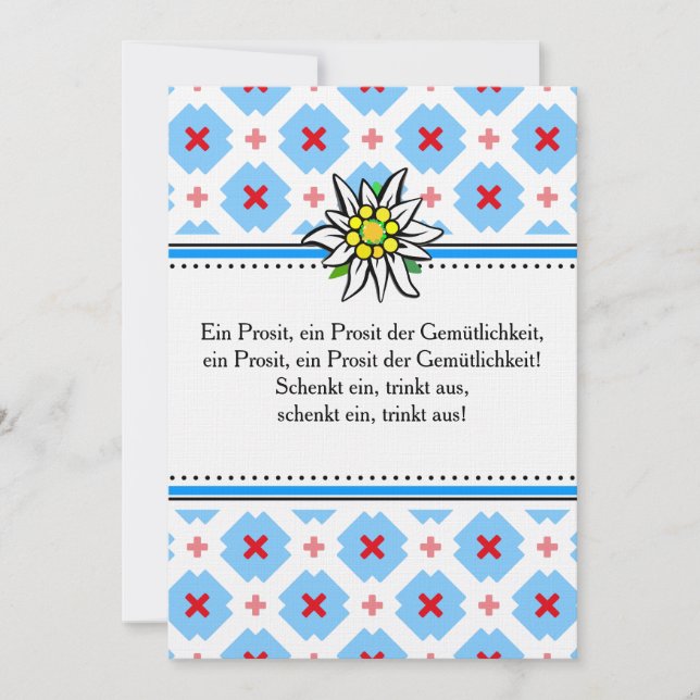 Convite Brettchen Oktoberfest Einladung blau (Frente)
