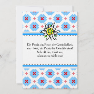 Convite Brettchen Oktoberfest Einladung blau