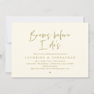 Convite Brew antes de mim, Janto de ensaio de casamento