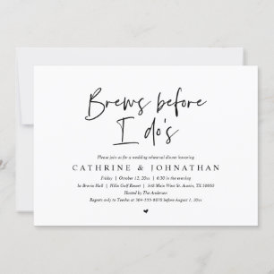 Convite Brew antes de mim, Janto de ensaio de casamento