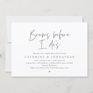 Convite Brew antes de mim, Janto de ensaio de casamento